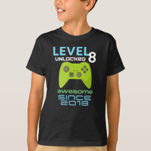 T-shirt Niveau 8 Déverrouillé Awesome Video Gamer 2013