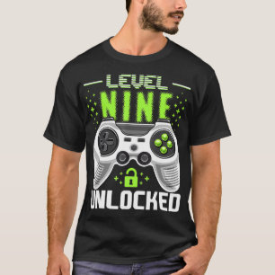 T-shirt Niveau 9 Jeu vidéo déverrouillé 9e Jeu d'anniversa