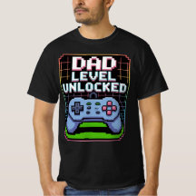 NIVEAU DAD DÉVERROUILLÉ - Neon Power-Up Pixel Tee