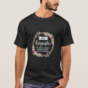 T-shirt Niveau De Charpentier Floral De Sarcasme Pour Les