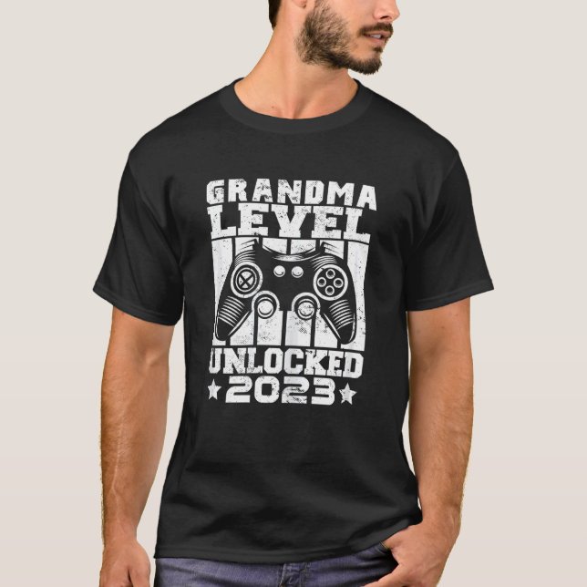 T-shirt Niveau de grand-mère des femmes déverrouillé 2023  (Devant)