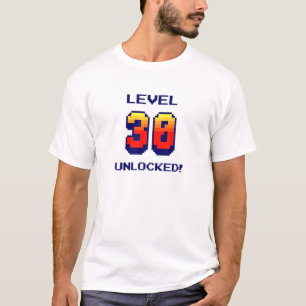 T-shirt Niveau de jeu rétroactif 30 déverrouillé 30 ans