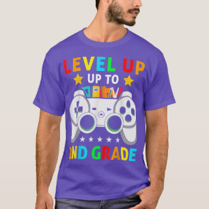 T-shirt Niveau De Jeu Vidéo Jusqu'À 2E Classe Équipe Deuxi