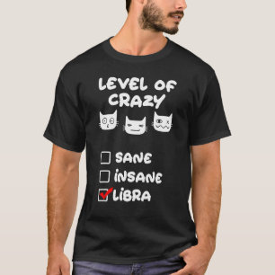T-shirt Niveau de la bibliothèque folle signe Zodiac Anniv