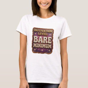 T-shirt Niveau de motivation en or ICONIQUE MINIMUM VITAL