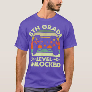 T-shirt Niveau de rentrée en 8e année débloqué jeu vidéo