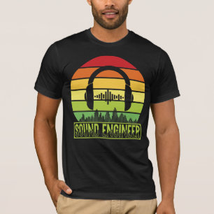 T-shirt Niveau d'écouteurs rétro-sunset