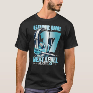 T-shirt Niveau Déverrouillé 17e anniversaire 17 ans Garçon