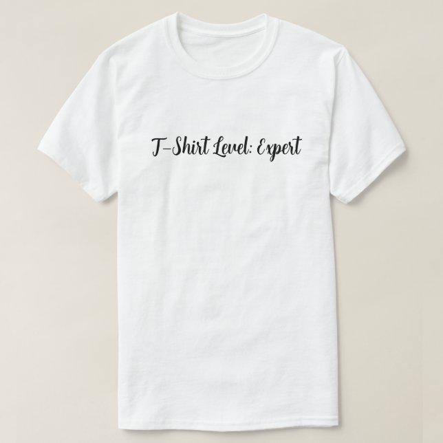 T-Shirt Niveau : Expert - Amusant Gamer Citation T (Design devant)