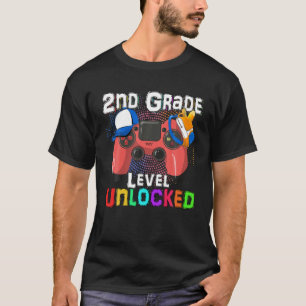 T-shirt Niveau Jusqu'À 2E Année Retour À L'École Vidéo Jeu
