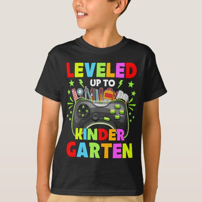 T-shirt Niveau jusqu'à la maternelle Retour à l'école game (Devant)