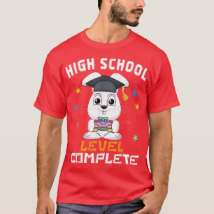 T-shirt Niveau lycée Complet Vidéo Gamer Cute Bunny