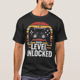 T-shirt Niveau Papa Débloqué Cadeau de Blagues Drôles de N