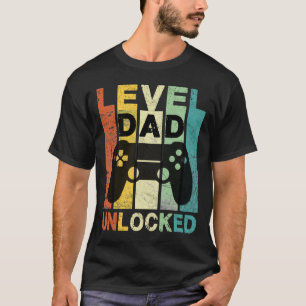T-shirt Niveau papa déverrouillé - Gamer