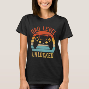 T-shirt Niveau Papa Déverrouillé - Jeu Lover Gamer Bientôt