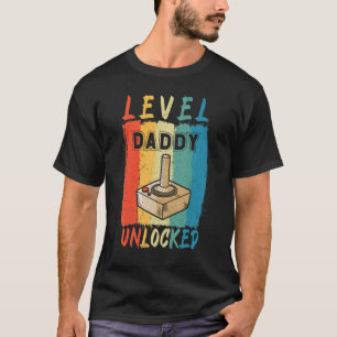 T-shirt Niveau papa Faire-part de grossesse déverrouillée 