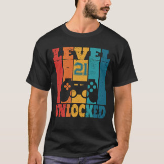 T-shirt Niveau Personnalisé Déverrouillé Funny Video Gamer