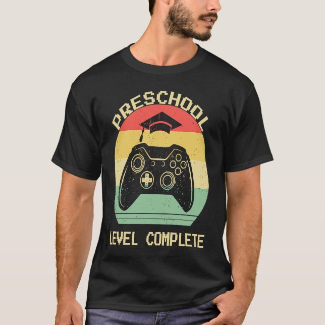 T-shirt Niveau préscolaire Complet Rétro Pré K Graduation  (Devant)
