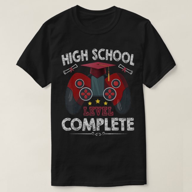 T-shirt Niveau Secondaire Classe Complète De 2022 Diplôme (Design devant)