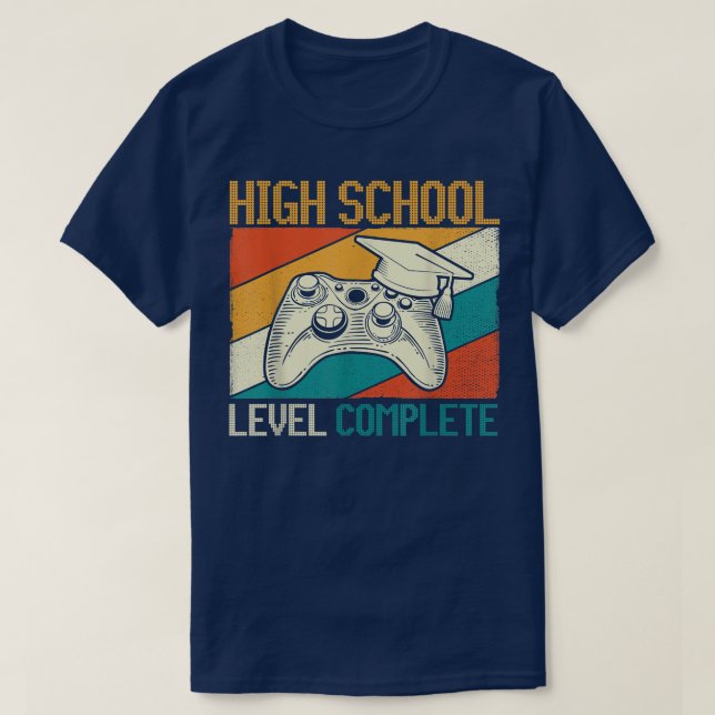 T-shirt Niveau secondaire Terminé Graduation 2022 Vidéo G (Design devant)