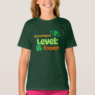 T-shirt Niveau Shenanigans : Expert Humour de la Saint Pat