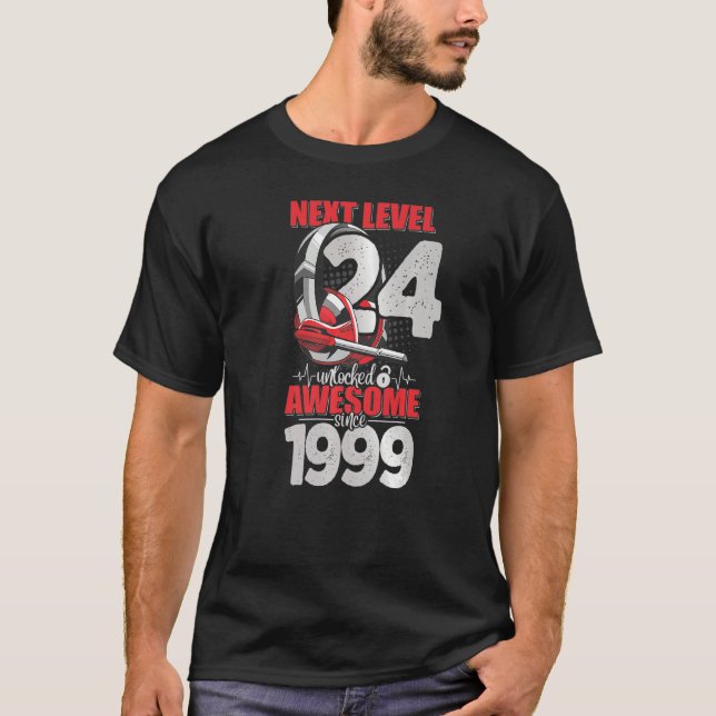 T-shirt Niveau suivant Déverrouillé Garçon de 24 ans 1999  (Devant)