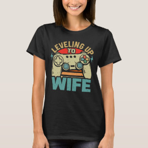 T-shirt Niveau Supérieur Épouse Nouveau Marié Joueur Promu