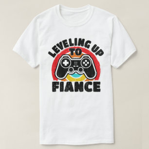 T-shirt Niveau Supérieur Fiancé Joueur Nouveau Couple Fian