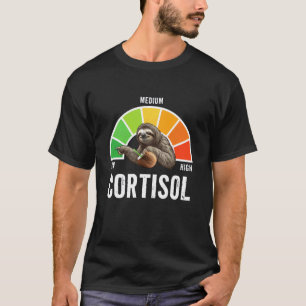 T-shirt Niveaux de cortisol bas v Meme Jauge de stress Rel