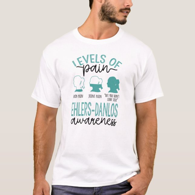 T-shirt Niveaux de douleur Ehlers-Danlos Sensibilisation (Devant)