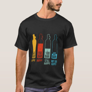 T-shirt Niveaux de pression de la bouteille de plongée en