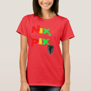 T-shirt NIX PIX avec l'appareil-photo vintage