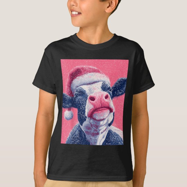 T-shirt Nk Christmas Cow  (Devant)