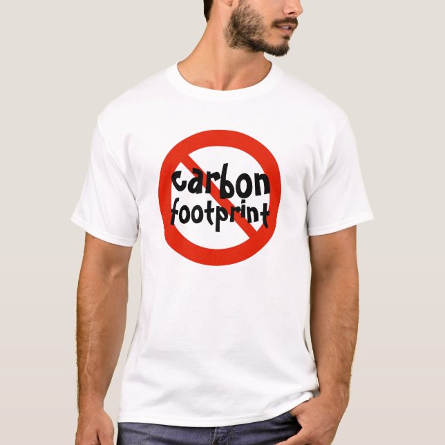 T-shirt NO Carbon FootPrint - Customisé (Devant)