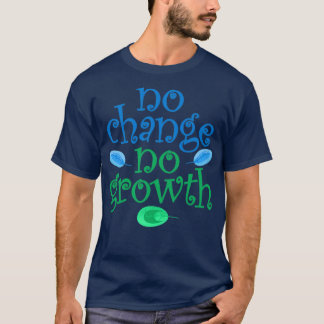 T-shirt No change no growth Keep growing Inspirational mot