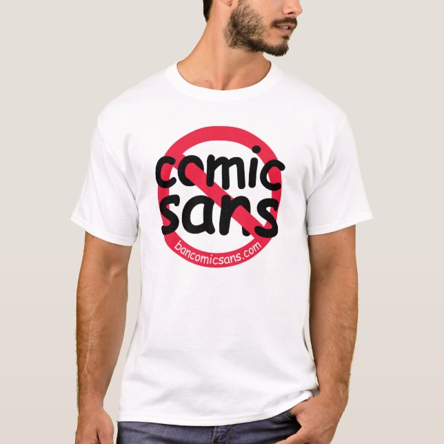 T-shirt No Comic Sans Light Shirt (Devant)