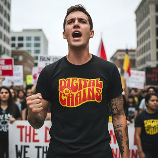 T-shirt No Digital Chains - Freedom & Privacy