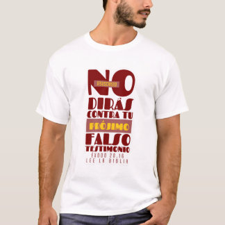 T-SHIRT NO DIRÁS CONTRA TU PRÓJIMO FALSO TESTIMONIO