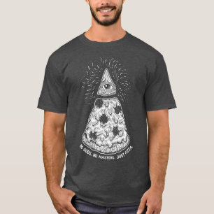 T-shirt No Gods No Masters Just Pizza Evil Satanic