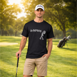 T-shirt No Golf Today Funny Sad Stickman Golfer