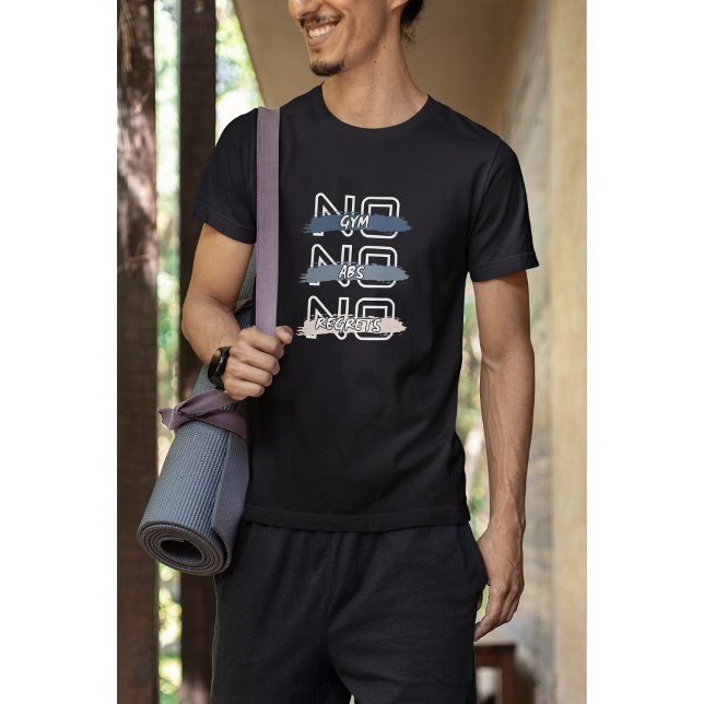 T-shirt No Gym No Abs No Regrets Bold Design (Créateur téléchargé)