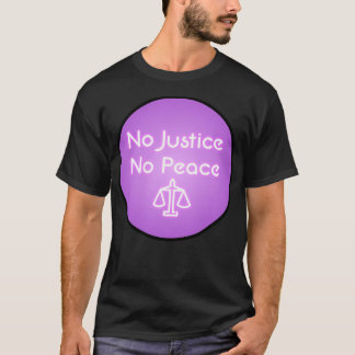 T-shirt No Justice No Peace ACAB Neon Sign