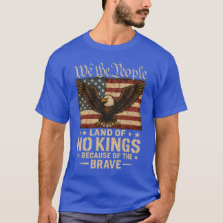 T-shirt No Kings Shirt America Vintage Flag No Kings Day