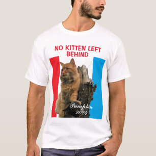 T-shirt No Kitten Left Behind Citrouille pour le président