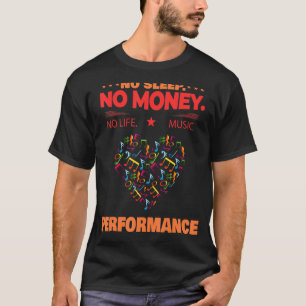 T-shirt No Life Music Performance Sarcastique Plaisanterie