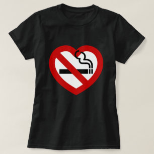 T-shirt No Love For Smoking Sign