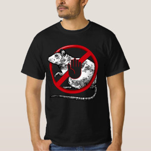 T-shirt No Rat Sign Stop Snitching Pest Control Novo Cool