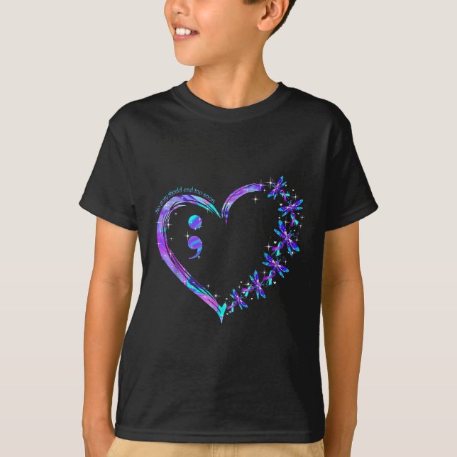 T-shirt No Story Should End Too Soon Suicide Prevention Aw (Devant)