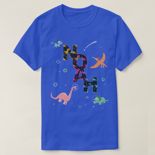 T-shirt Noah Cool Boys Nom avec mignonne astronaute Space  (Design devant)