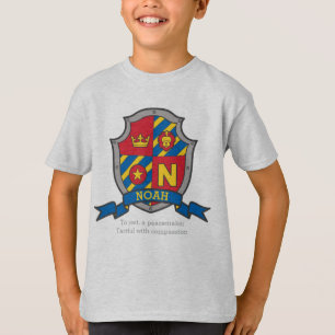 T-shirt Noah N nom signifiant bouclier de crêtes